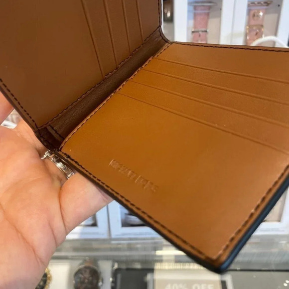 Michael Kors Billfold Bifold Wallet Men's Croc Embossed Leather 36F1LC0F1E - Picture 6 of 8